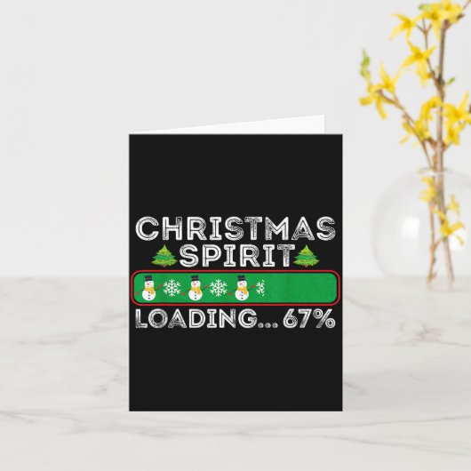 Christmas Srit Loading 67 Six Seven Meme Funny Sno Kaart (Gele Bloem)