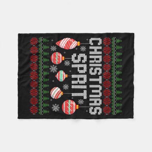 Christmas Srit Matching Funny Couples Ugly Sweater Fleece Deken (Voorkant (Horizontaal))