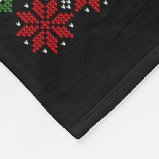 Christmas Srit Matching Funny Couples Ugly Sweater Fleece Deken (Hoek)