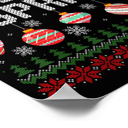 Christmas Srit Matching Funny Couples Ugly Sweater Poster (Hoek)
