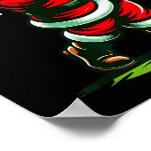 Christmas Srts, Santa Plays Golf Xmas Women Men &a Poster (Hoek)