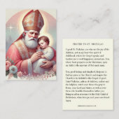 Christmas St. Nicholas. Baby Jesus Feast Day Visitekaartje (Voorkant / Achterkant)