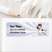 Christmas Staffordshire Bull Terrier Etiket (Insitu)