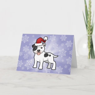 Christmas Staffordshire Bull Terrier Feestdagen Kaart