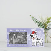 Christmas Staffordshire Bull Terrier Feestdagenkaart (Staand voorkant)