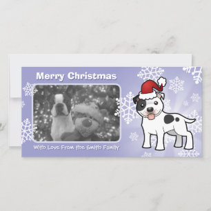 Christmas Staffordshire Bull Terrier Feestdagenkaart