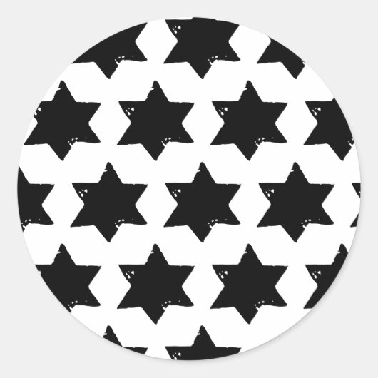 Christmas Star Aardappel Print Sticker (Voorkant)