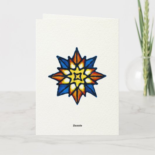 Christmas Star Greeting Card Feestdagen Kaart (Achterkant)