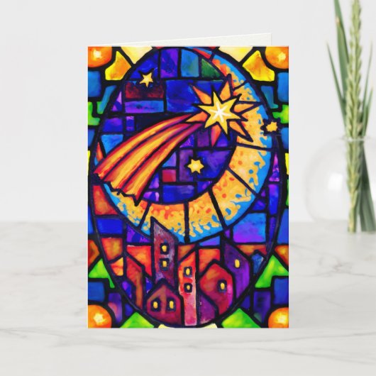 Christmas Star Greeting Card Feestdagen Kaart (Voorkant)