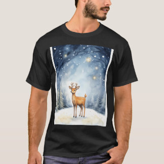 Christmas Star Reindeer Joy T-shirt