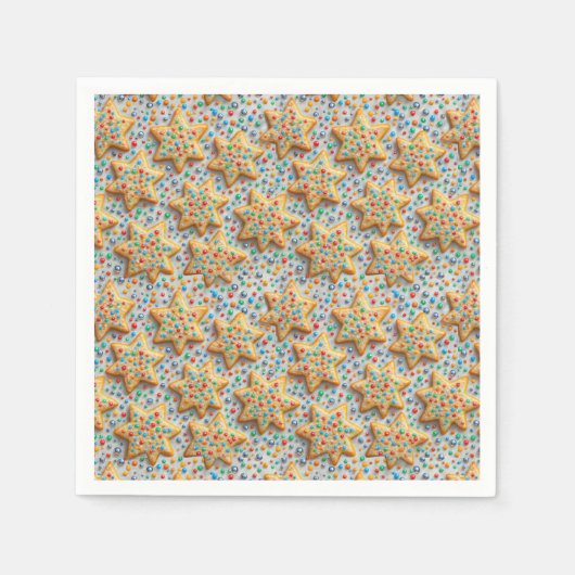 Christmas Star Sugar Cookies With Sprinkles Servet (Voorkant)