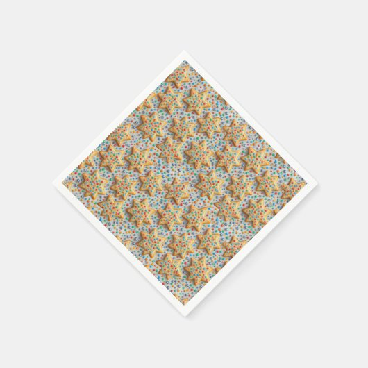 Christmas Star Sugar Cookies With Sprinkles Servet (Hoek)