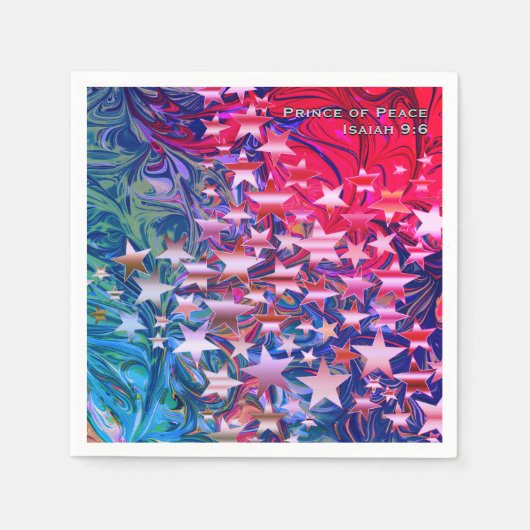 CHRISTMAS STARS | ABSTRACT | Festive CUSTOM Paper Servet (Voorkant)