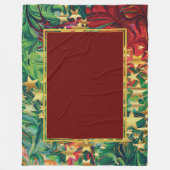 CHRISTMAS STARS | ABSTRACT | Groen feestje Fleece Deken (Voorkant)