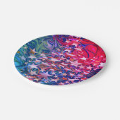 CHRISTMAS STARS | ABSTRACT PAARS LILA | Festief Papieren Bordje (Gekanteld)