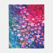 CHRISTMAS STARS Abstract Paars Rood Lila Fleece Deken (Voorkant)