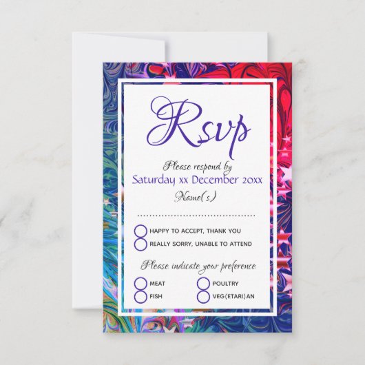 CHRISTMAS STARS | Abstracte winter | Festive Meal RSVP Kaartje (Voorkant)