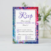 CHRISTMAS STARS | Abstracte winter | Festive Meal RSVP Kaartje (Staand voorkant)