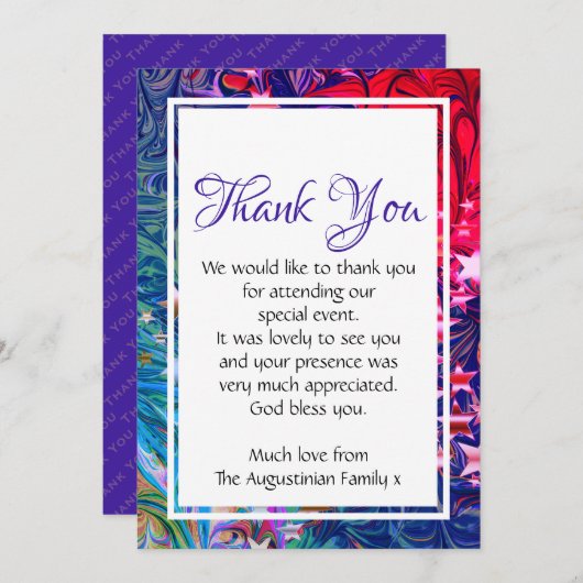 CHRISTMAS STARS | Abstracte winter | Gebeurtenis p Bedankkaart (Voorkant / Achterkant)