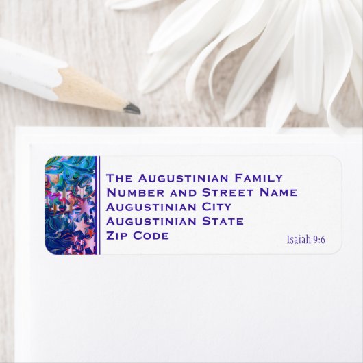 CHRISTMAS STARS | Abstracte winter | Schrift Etiket (Insitu)