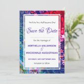 CHRISTMAS STARS | Abstracte winterfeestdag Save The Date (Staand voorkant)