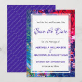 CHRISTMAS STARS | Abstracte winterfeestdag Save The Date (Voorkant / Achterkant)