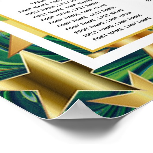 CHRISTMAS STARS Custom Party 160 Seating Plan Poster (Hoek)