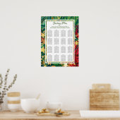 CHRISTMAS STARS Custom Party 160 Seating Plan Poster (Keuken)