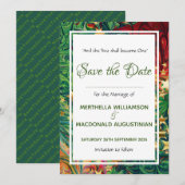 CHRISTMAS STARS Custom Scripting Festive Wedding Save The Date (Voorkant / Achterkant)