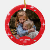Christmas Stars Foto Ornament (Voorkant)