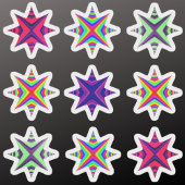 Christmas Stars kleurrijke sticker pack