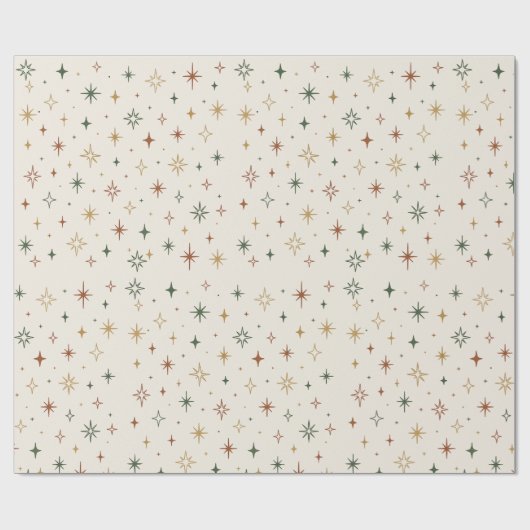 Christmas Stars & Sparkles Pattern			 Cadeaupapier (Vlak)