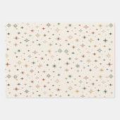 Christmas Stars & Sparkles Pattern Inpakpapier Vel (Voorkant)
