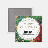 CHRISTMAS STARS Three Wise Mannen Festive Scriptin Magneet (Voorkant / Achterkant)