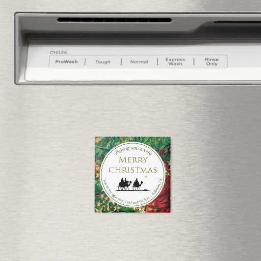 CHRISTMAS STARS Three Wise Mannen Festive Scriptin Magneet (Insitu (Vaatwasser))