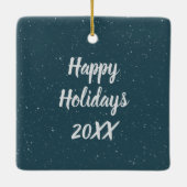 Christmas Steam Locomotive In a Mountain Valley Keramisch Ornament (Achterkant)