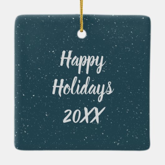 Christmas Steam Locomotive In a Mountain Valley Keramisch Ornament (Achterkant)