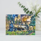 Christmas Steam Train Kaart (Staand voorkant)