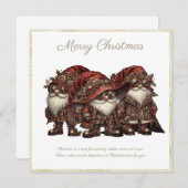 Christmas Steampunk Gnome Feestdagenkaart (Voorkant / Achterkant)