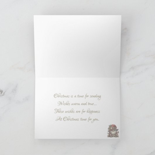 Christmas Steampunk Gnome Kaart (Binnen)