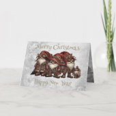 Christmas Steampunk Gnome Kaart (Voorkant)