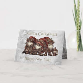 Christmas Steampunk Gnome Kaart