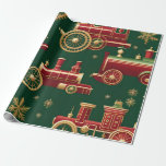 Christmas Steampunk Locomotief Inpakpapier<br><div class="desc">Christmas Steampunk Locomotief Inpakpapier</div>