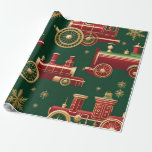 Christmas Steampunk Locomotief Inpakpapier<br><div class="desc">Christmas Steampunk Locomotief Inpakpapier</div>