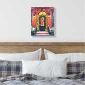 Christmas Steps | Winter Holiday Watercolor Canvas Afdruk (Insitu (Slaapkamer))