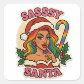 Christmas Sticker – Drag Queen Holiday Pride (Voorkant)
