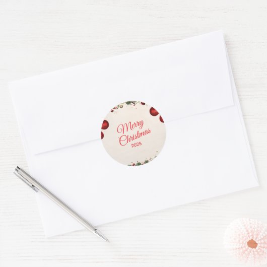 Christmas Sticker – Festive Holiday Decal (Envelop)