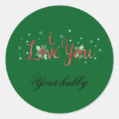 Christmas sticker Love (Voorkant)