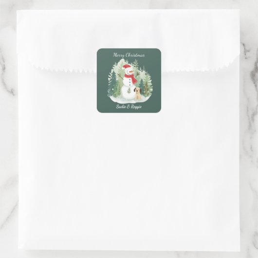 Christmas Sticker - Personalized Santa & Reindeer (Tas)