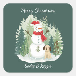 Christmas Sticker - Personalized Santa & Reindeer
